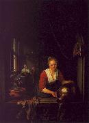 Gerrit Dou Maidservant at the Window Sweden oil painting reproduction